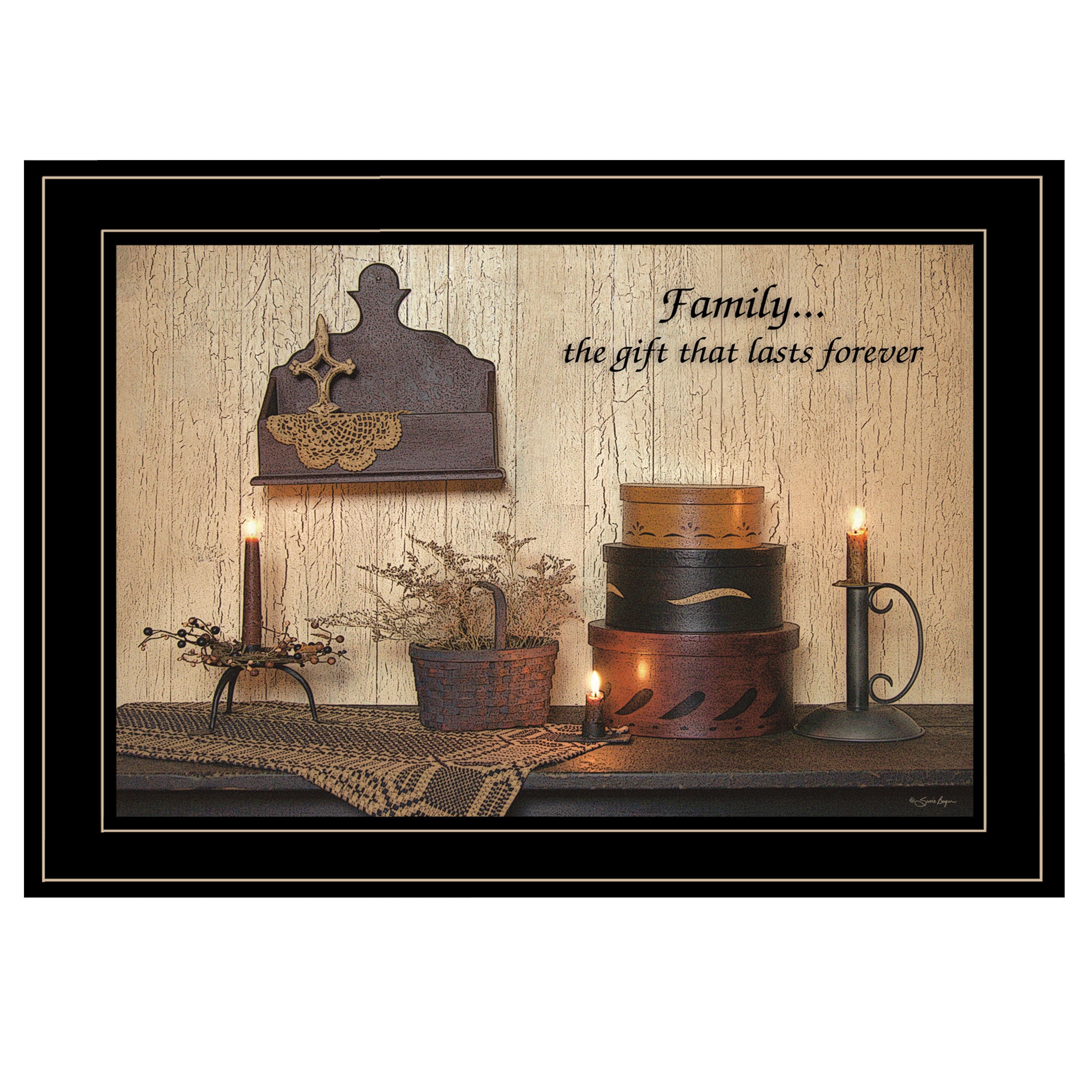 'Forever Family' By Susie Boyer, Ready to Hang Framed Print, Black Frame