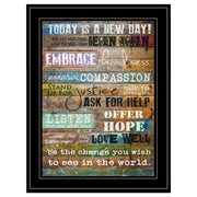 'Today Is' by Marla Rae, Ready to Hang Framed Print, Black Frame