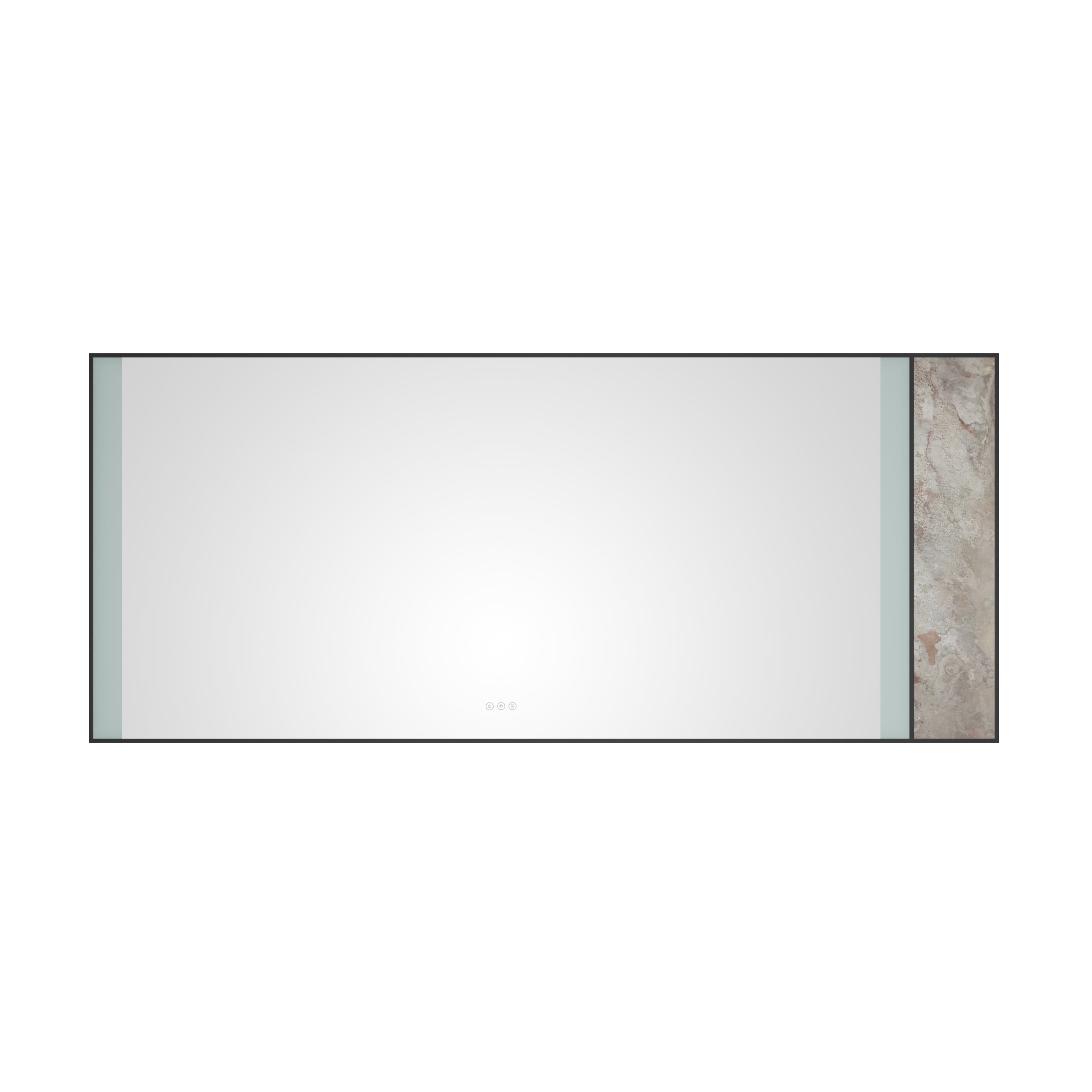 84x 36Inch LED Mirror Bathroom Vanity Mirror with Back Light, Wall Mount Anti-Fog Memory Large Adjustable Vanity Mirror Natural stone decoration decoration follows LED changes