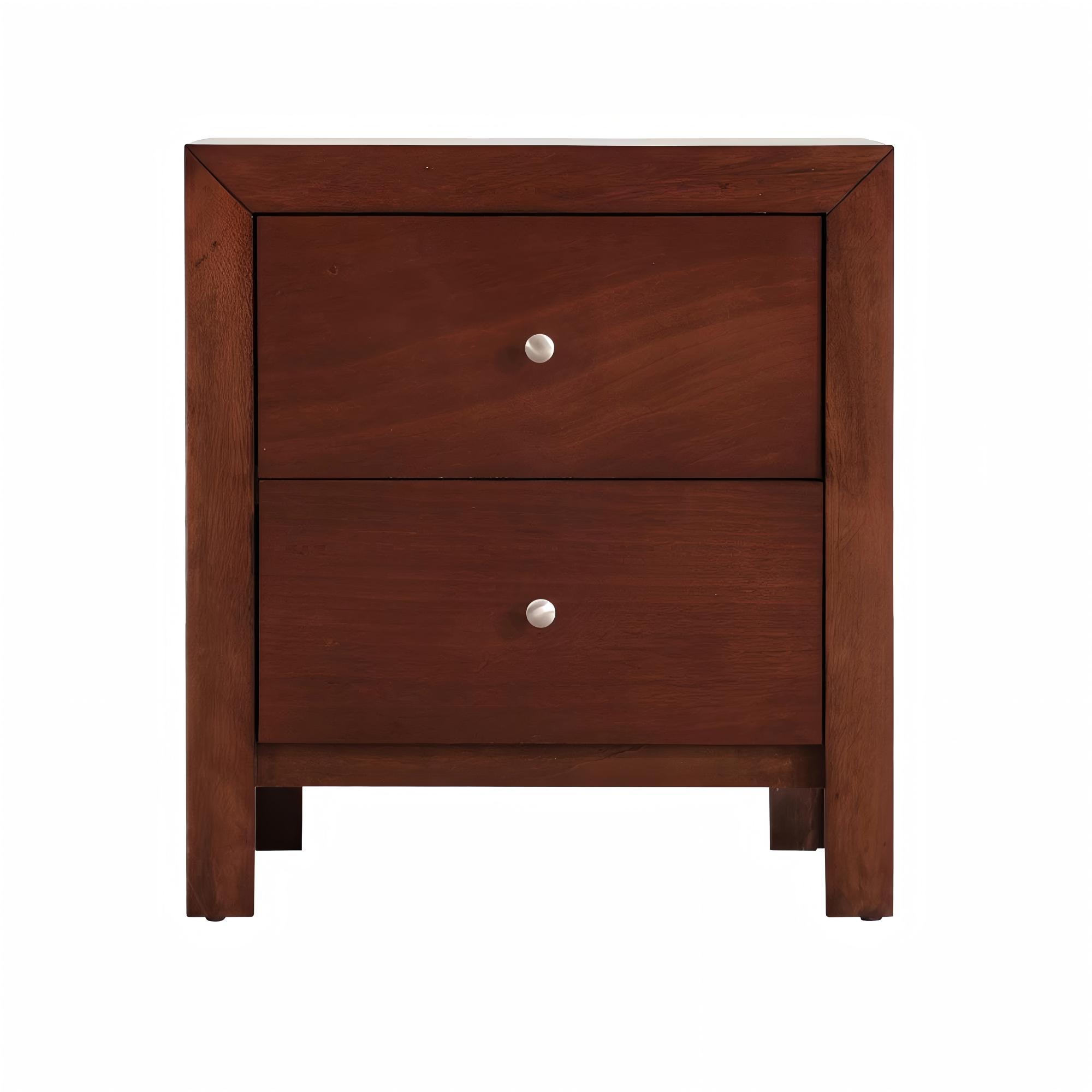 Elegant Cherry Nightstand With Storage in Particle Board - 25'H x 22'W x 17'D