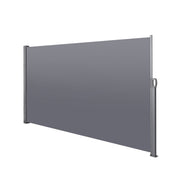 Retractable Side Awning, 138 x 71 in, Waterproof and UV-Resistant, Roll-up Privacy Screen for Balcony, Grey