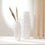 Kyiana Decorative Handcrafted Accent Wood Vase for Living Room- 6x18''