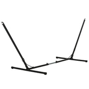 Outsunny Universal Hammock Stand 10-13ft Adjustable Steel Stand Space-Saving and Portable Carrying for Indoor and Outdoor Use, Black