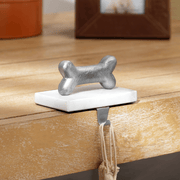 Marble & Shiny Polish Stocking Holder - Dog bone Design