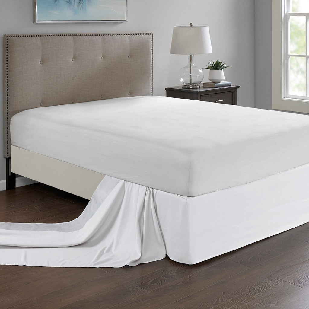 Wrap Around Adjustable Bedskirt White One Size