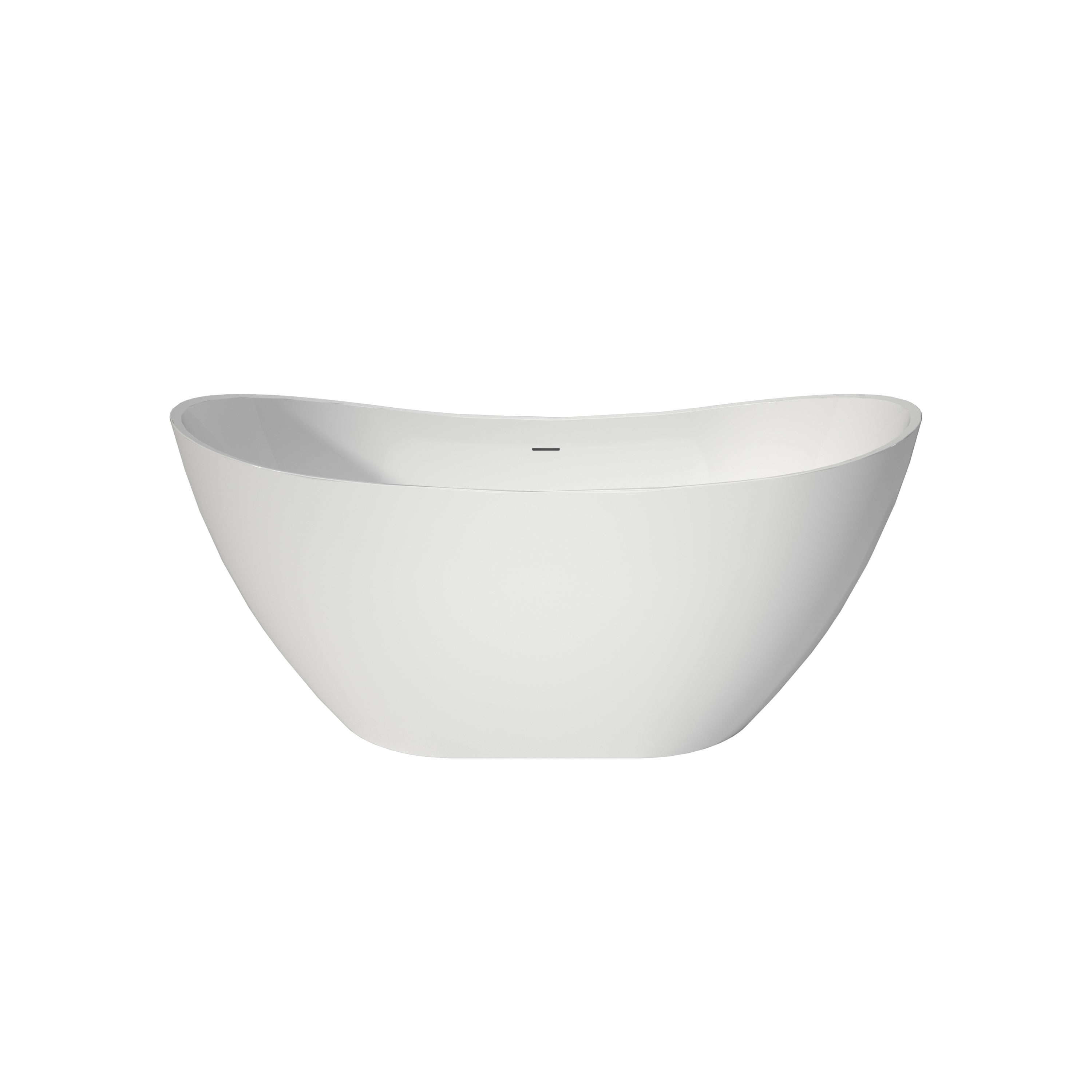 60×29 Inch Upgrade Acrylic Free Standing Bath tubs, Stand Alone White Soaker Tub