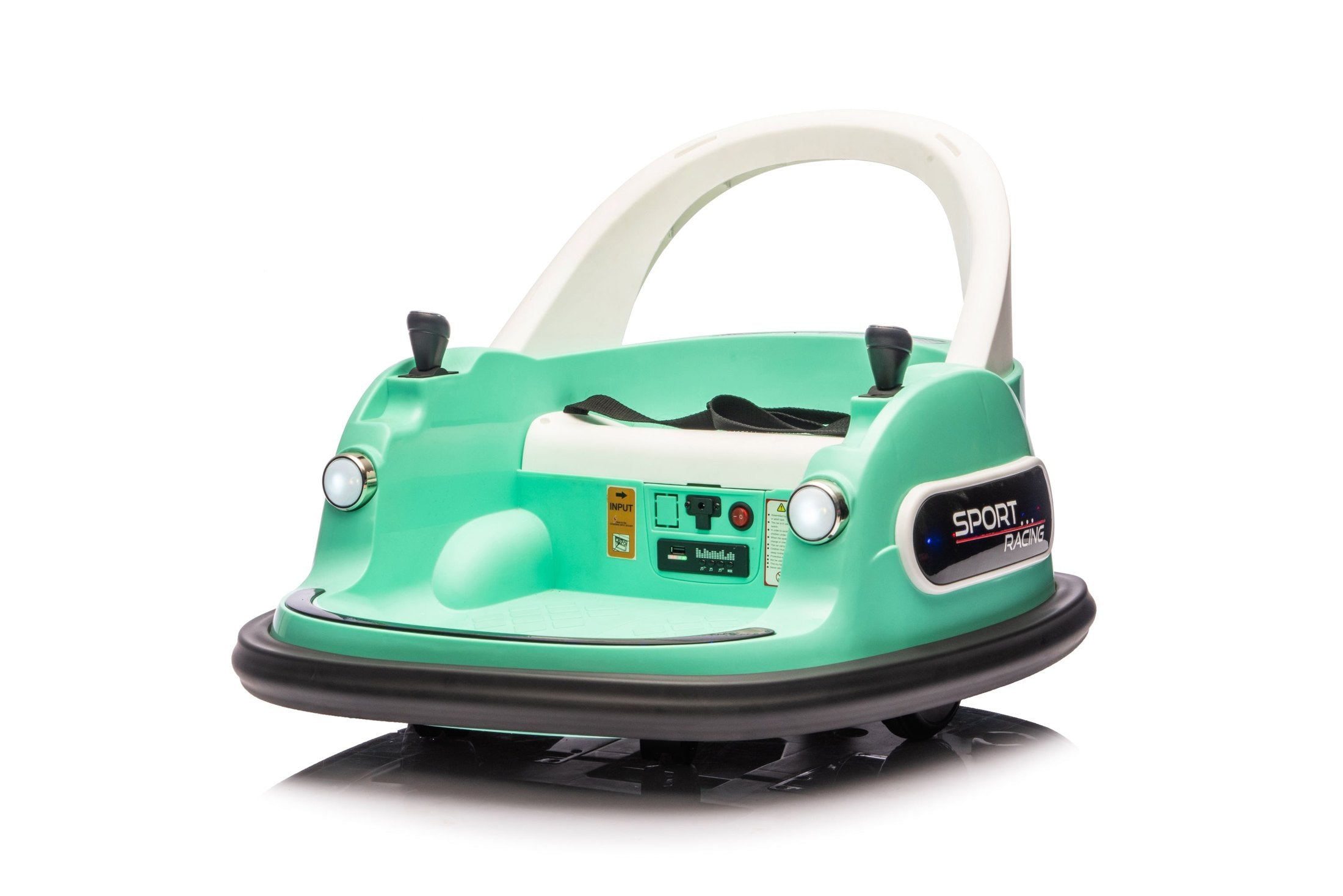 12V ride on bumper car for kids,electric car for kids,1.5-5 Years Old,W/Remote Control, LED Lights, Bluetooth & 360 Degree Spin, Vehicle body with anti-collision padding Five-point Safety Belt,2wd