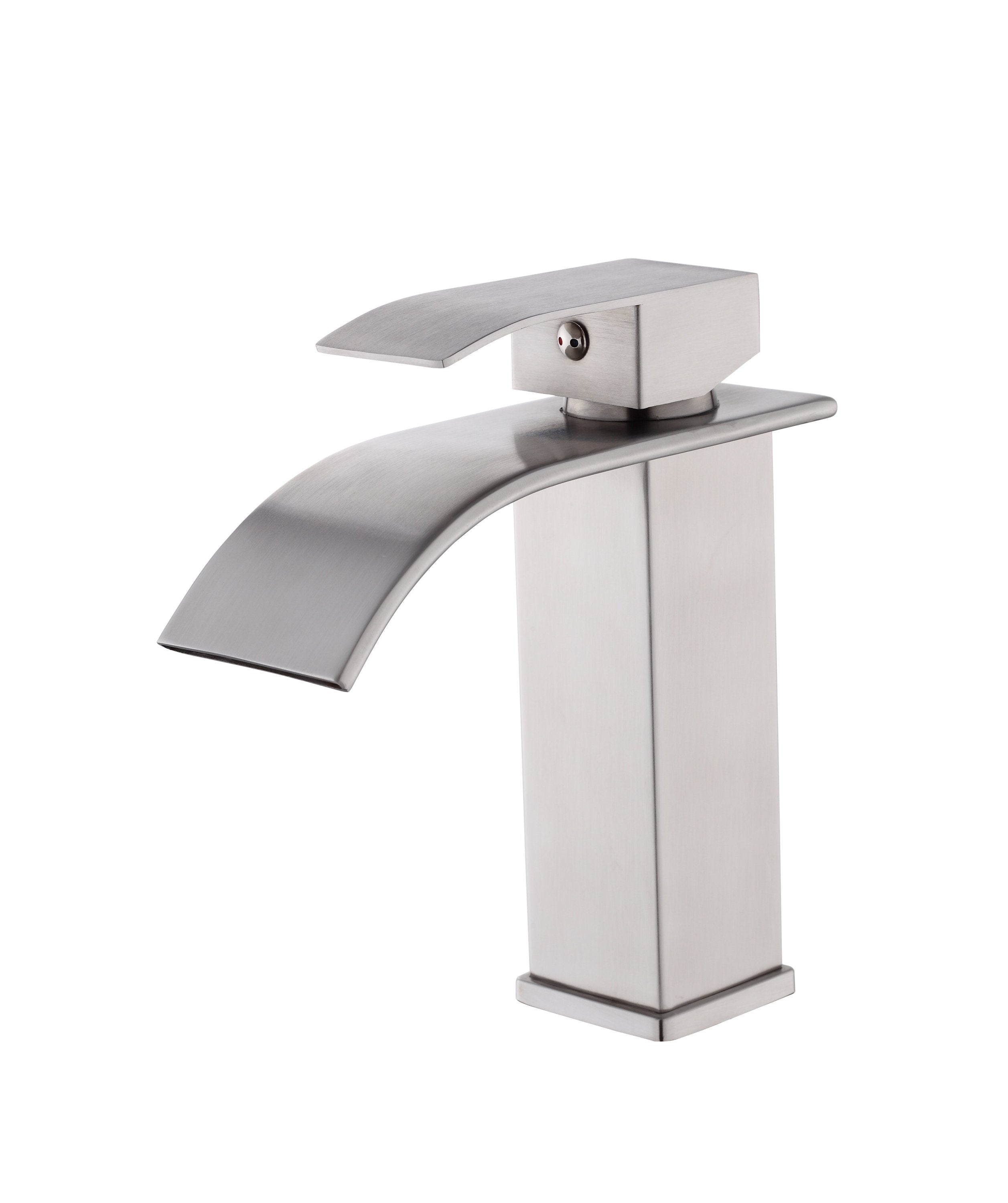 Single Handle Bathroom Faucet Lavatory Faucet Stainless Steel Single Hole-TP, Brushed Nickel