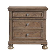 Transitional Antique Brown Finish 1pc Nightstand with Hidden Drawer Bun Feet Classic Wooden Bedroom Furniture