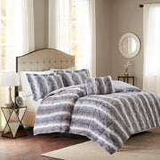 Full/Queen 4PC Faux Fur Comforter Set