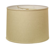 Slant Retro Drum Hardback Lampshade with Washer Fitter, Beige