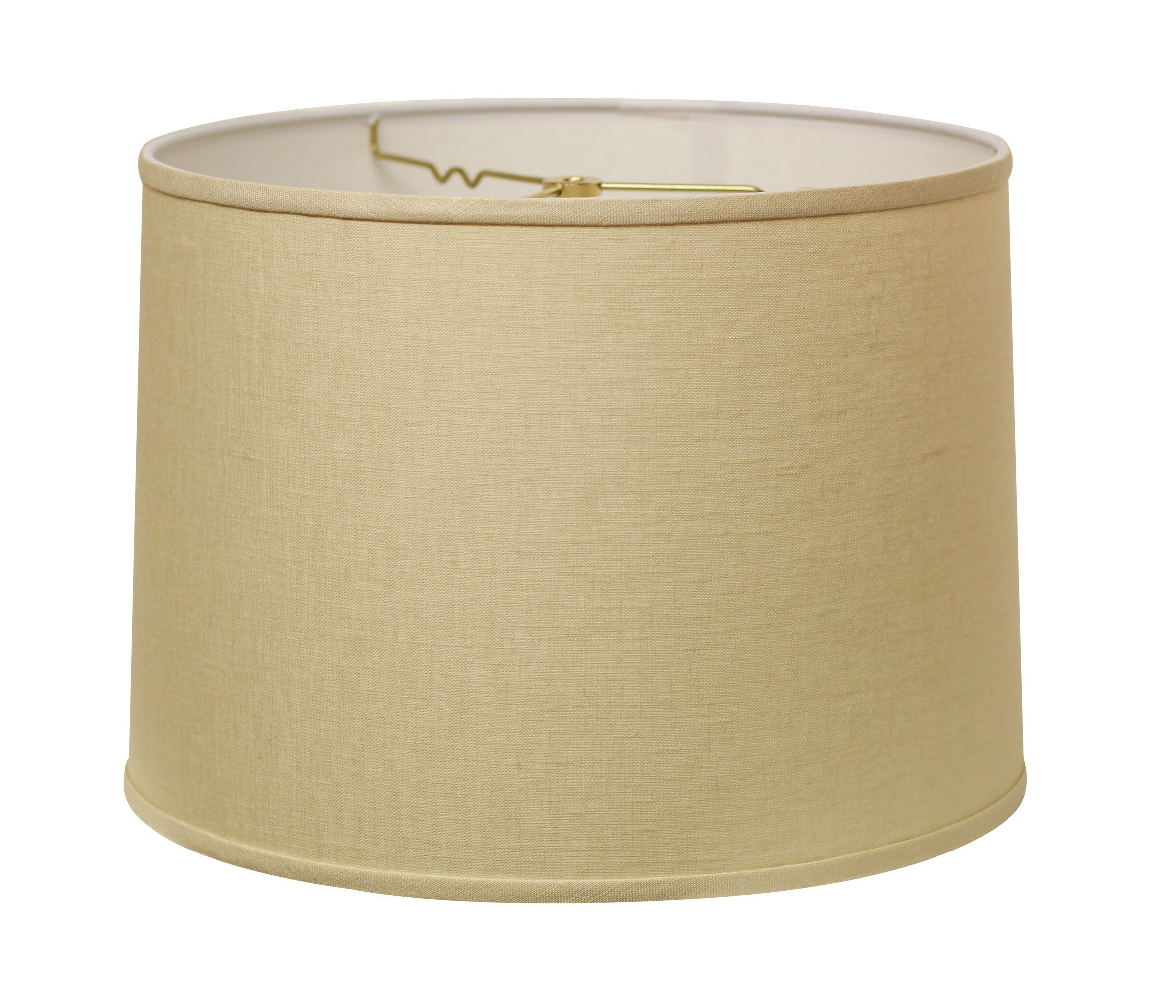 Slant Retro Drum Hardback Lampshade with Washer Fitter, Beige
