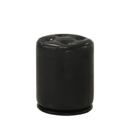 1pc Glam Contemporary Upholstered Round Swivel Vanity Stool Button Tufted Seat Black