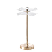 Led Acrylic Copper Gold Luminaire Table Lamp for Living Room, Nightstand Bedside Table Lamp for Bedroom, LED Lamp