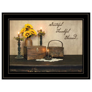 'Grateful, Thankful, Blessing' By Susie Boyer, Ready to Hang Framed Print, Black Frame