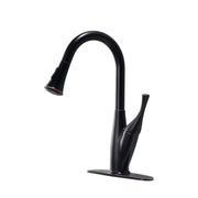 Modern Kitchen Faucet with Pull Out Sprayer, Oil-Rubbed Bronze Finish, Stainless Steel, 15.75-Inch Height