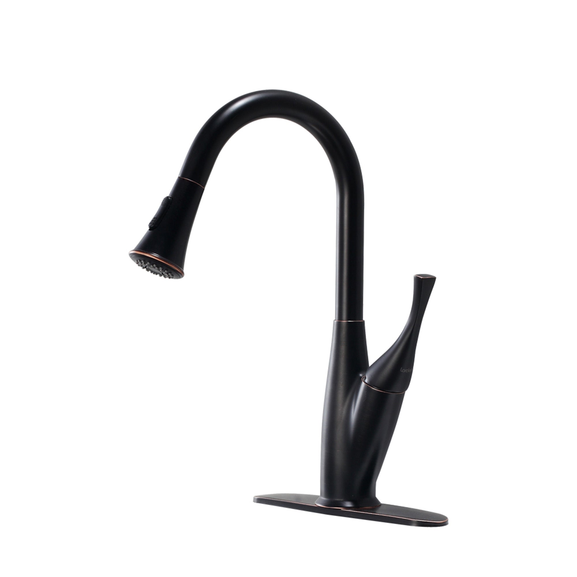 Modern Kitchen Faucet with Pull Out Sprayer, Oil-Rubbed Bronze Finish, Stainless Steel, 15.75-Inch Height