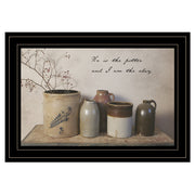'He is the Potter' By Billy Jacobs, Ready to Hang Framed Print, Black Frame