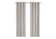 Curtain Panel, 2pcs Set, 54'w X 95'l, Room Darkening, Grommet, Living Room, Bedroom, Kitchen, Beige Micro Suede, Contemporary, Modern
