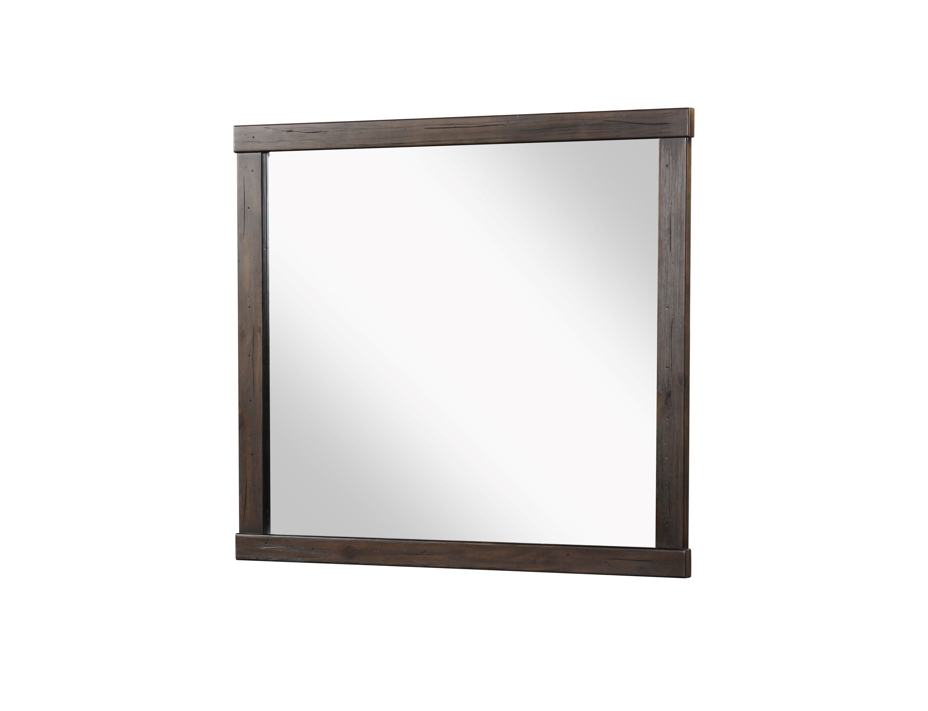 Square Mirror With Knotty Oak