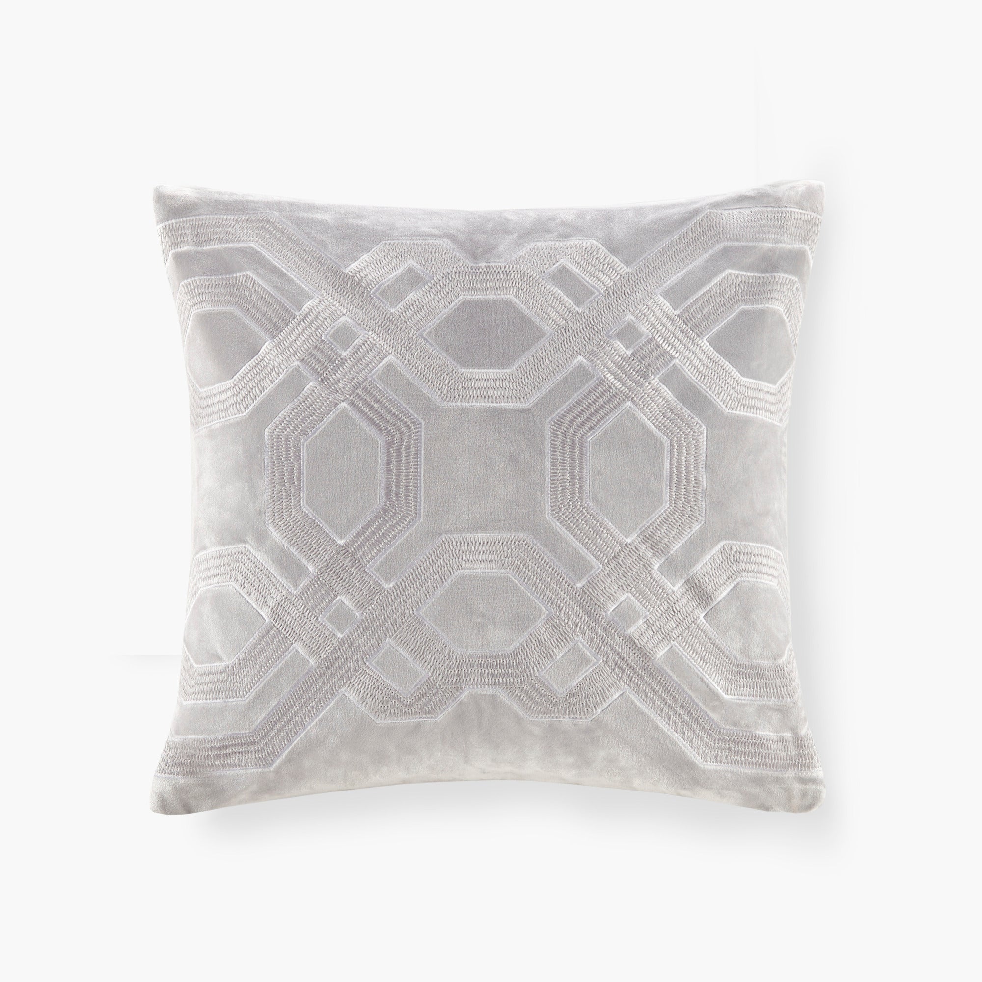 Square Decor Pillow Silver 18x18'