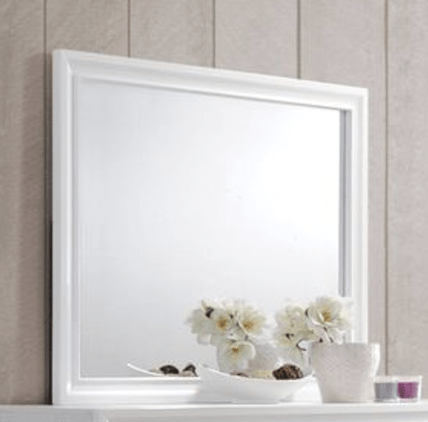 Naima White Finish Mirror