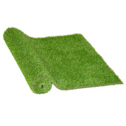 Outsunny 10' x 3' Artificial Turf Grass with Simulated Look & Feel UV Protection, & Drain Holes for Rain, 1.25' Height