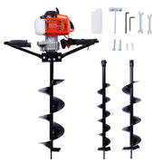 2.7HP Post Hole Digger 63cc two person handle Gas-Powered 2-Stroke Auger Digging Drill Shaft Size 3/4' (Machine Only)EPA COMPLAINT 
With L4'+L6'+L8' DRILL BITS