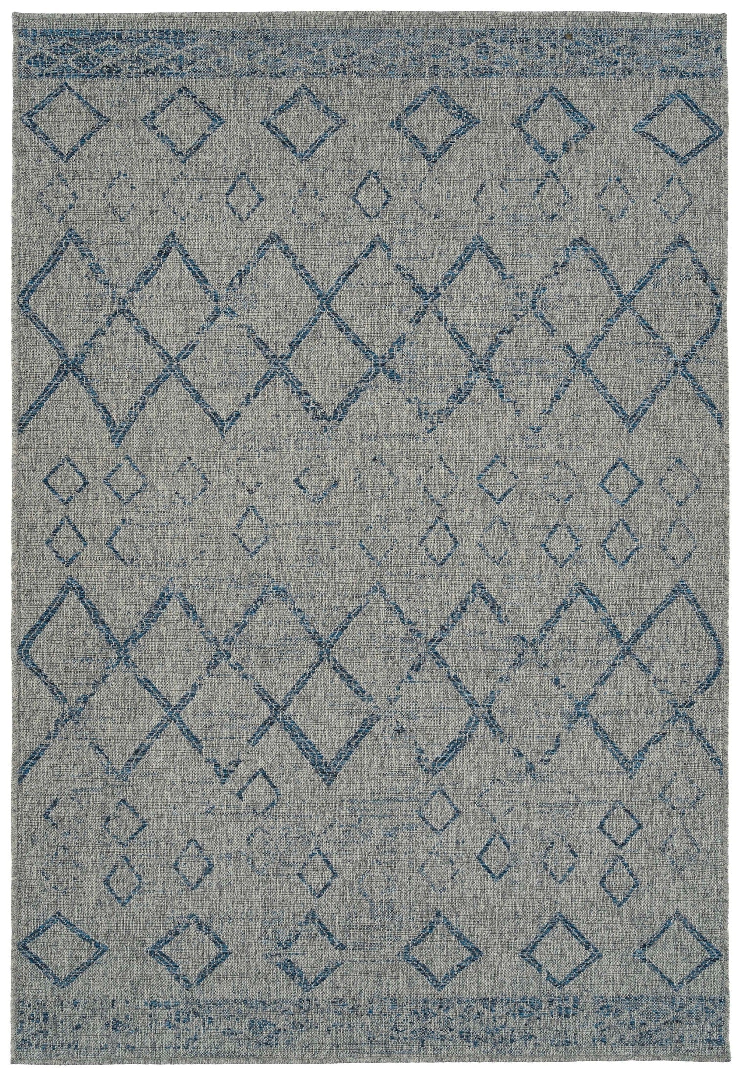 Modern, Transitional, Geometric, Southwestern, Textured High-Low Cut & Loop 5'3' x 7'6' Rectangle Area Rug