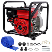 Gasoline Powered Water Pump 3' Inlet & Outlet, 264GPM Flow, 7HP Engine, Black & Red, Steel