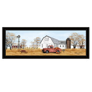 'Autumn on Farm' by Billy Jacobs, Ready to Hang Framed Print, Black Frame