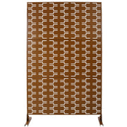 Outdoor & Indoor Privacy Screen Metal Privacy Screen 76' H×48' W, Freestanding Decorative Privacy Screen for Deck Balcony Patio, Privacy Fence Panels for Outside Lawn Garden PS112 BROWN HAMMERTONE