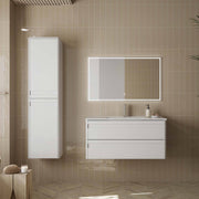 DAX Venice Single Vanity Cabinet 2 Drawers 40 Inches White w/Onix Basin