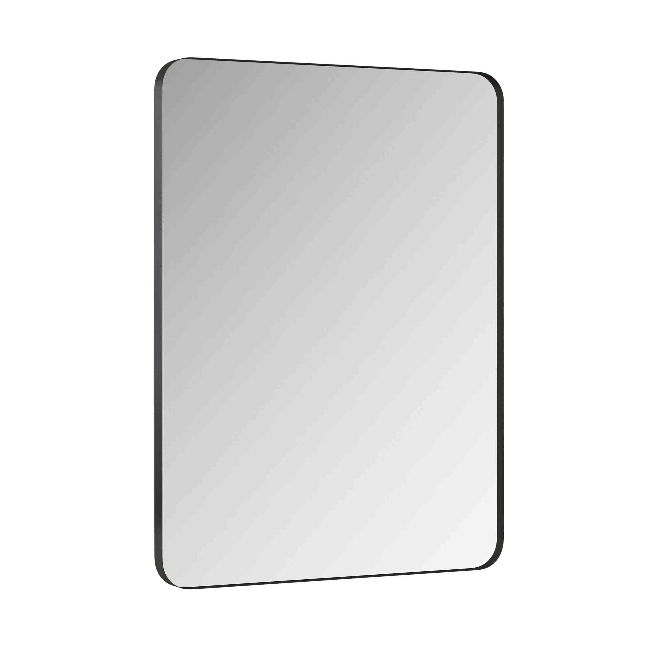 Modern Black Rectangular Wall Mirror 30x40 Inch Metal Framed Vanity Mirror for Bathroom, Living Room, Bedroom Decor