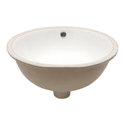Elegant White Ceramic Oval Undermount Bathroom Sink with Overflow, 19x16 Inches