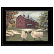 'Hancock Sheep' By Pam Britton, Ready to Hang Framed Print, Black Frame