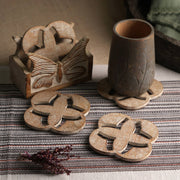 Wooden Coasters for Home and Office Use-Set Of 4