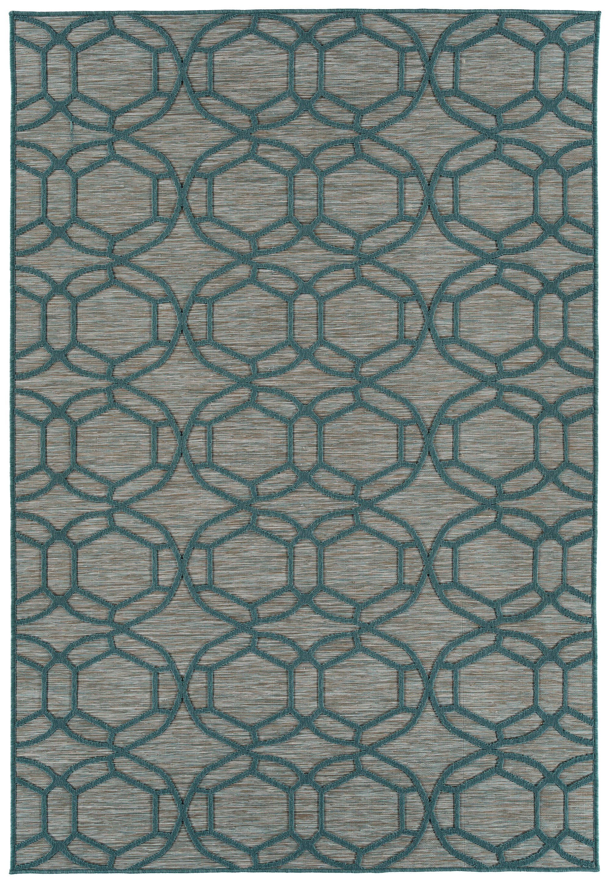 Contemporary, Transitional, Geometric, Textured, High-Low Cut & Loop 2' x 6' Runner