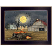 'Spooky Harvest Moon' by Billy Jacobs, Ready to Hang Framed Print, Black Frame