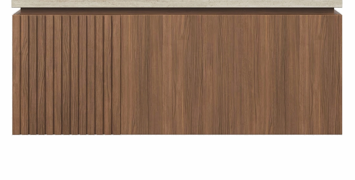36' MURI Brown Oak Cabinet only, NO Basin and Top, NO Faucet and Sink Cover