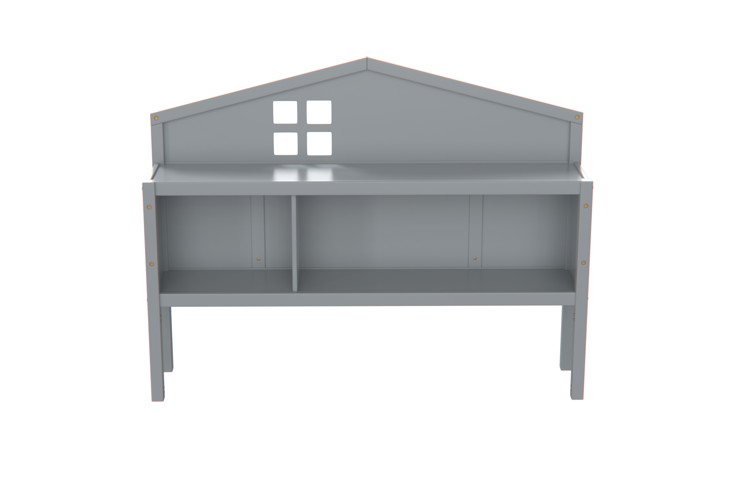 Headboard Storage Cabinet for Full-size Montessori Floor Bed , Grey,Freely collocation