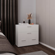 Alpine Wide Four Drawer Dresser, Bedroom Storage, White