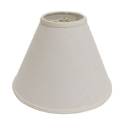 Deep Cone Hardback Lampshade with Washer Fitter, Off White Fabric Lampshade for Table Lamps, Natural Linen, 6' Top x 19' Bottom x 13' Height