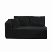 Modular Sectional Couches for Living Room: Left Long Seat (Black)