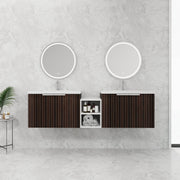 72 Inch Soft Close Doors Bathroom Vanity With Sink, A Small Storage Shelves, 30' and 12' Combination Cabinet,(KD-Packing)