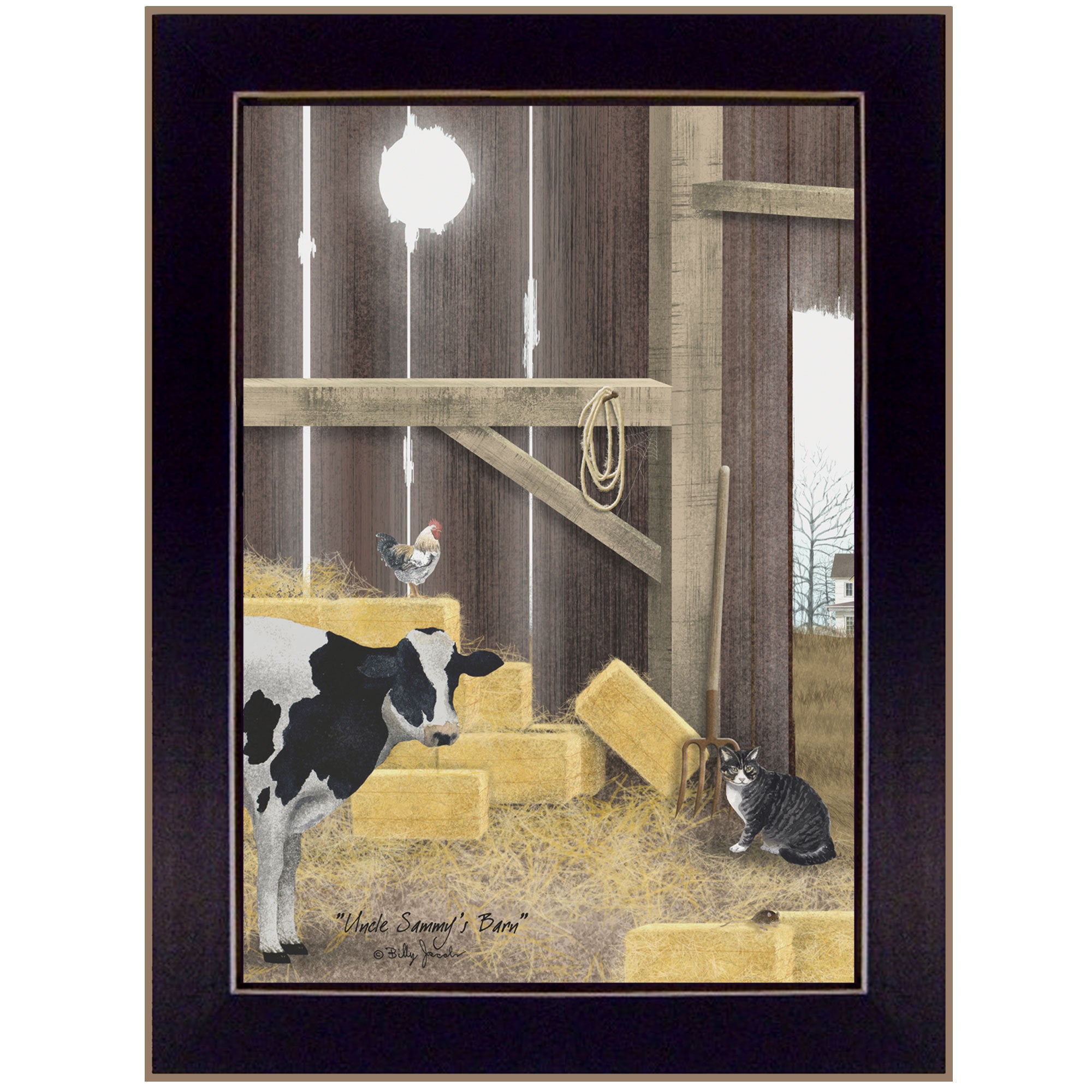 'Uncle Sammys Barn' by Billy Jacobs, Ready to Hang Framed Print, Black Frame