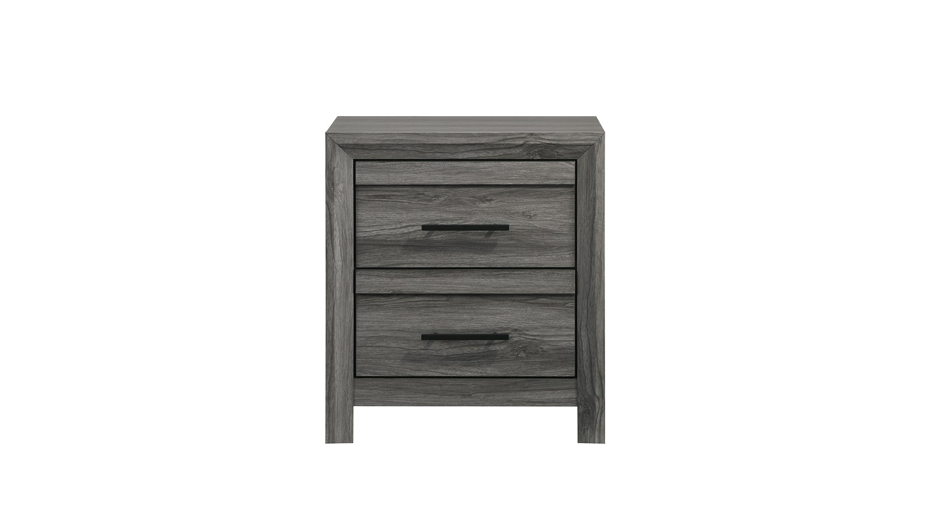 Denver Modern Style 2-Drawer Night stand Made with Wood in Gray  same as B009P272309 ( CA inventory)