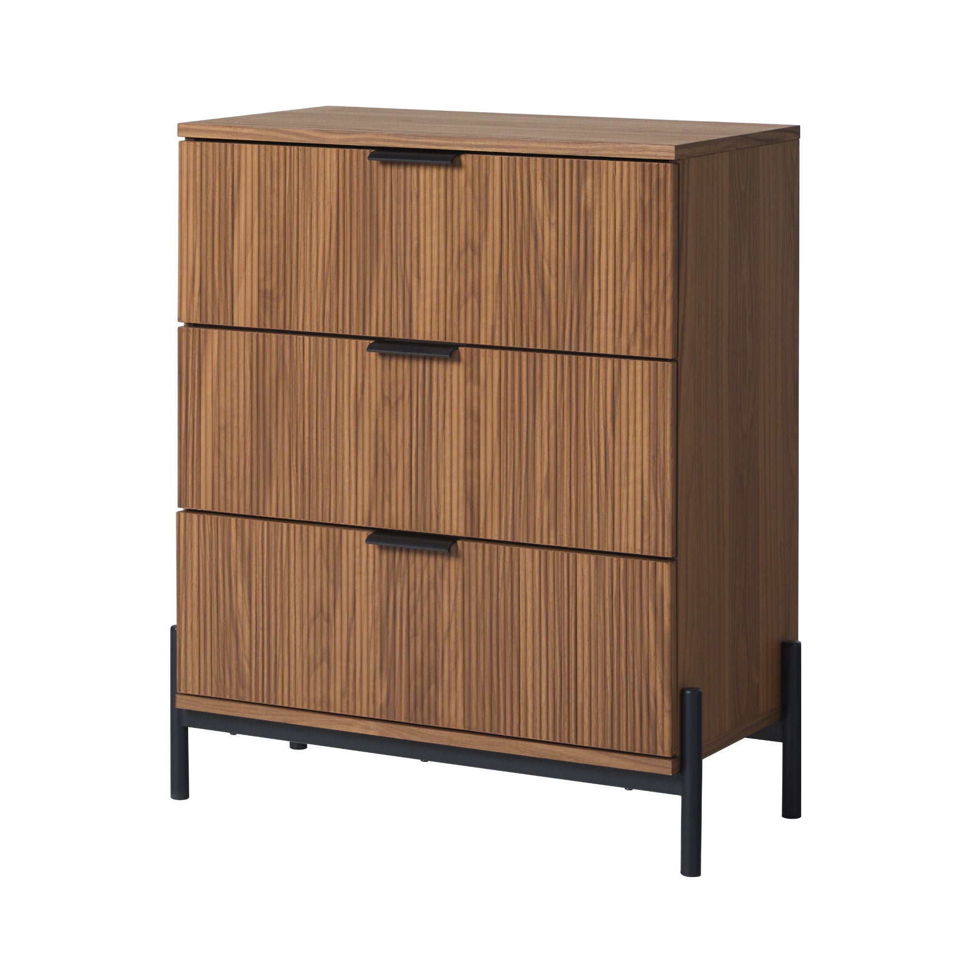 3-Drawer Chest with Reeded Drawer Fronts by Walker Edison