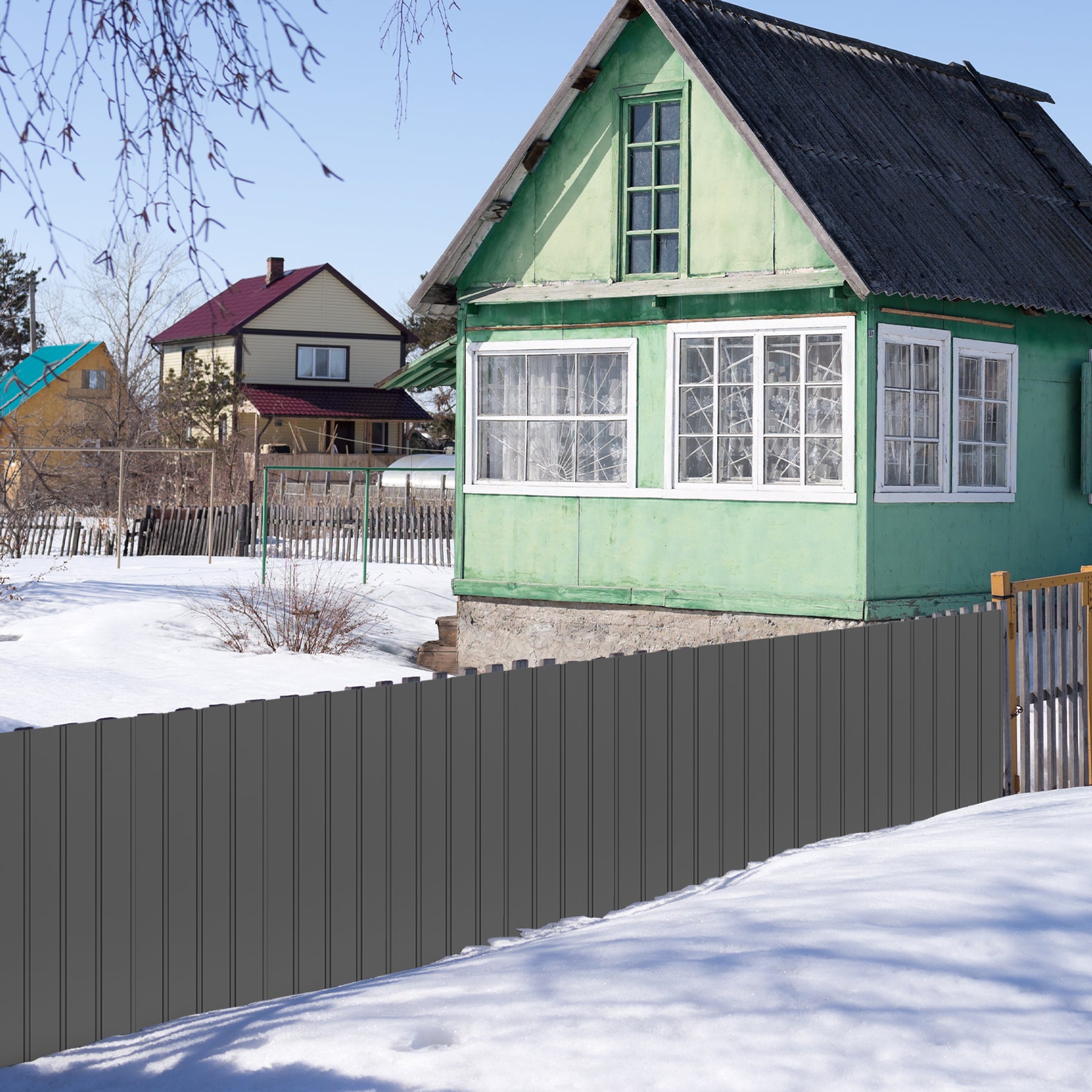 25 Pcs Metal Roofing Panels, 5.05 ft x1.64 ft Galvanized Roofing Panels Metal Siding Panels with Steel Screws for Pergola, Gazebo, Shed, Outdoor Storage, Chicken Coop, Patio,Garages-Gray