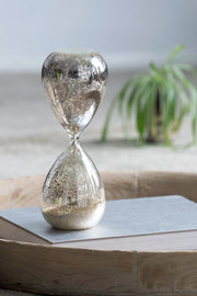 10' Peleus 60-Minute Silvered Hourglass, Bisque Sand